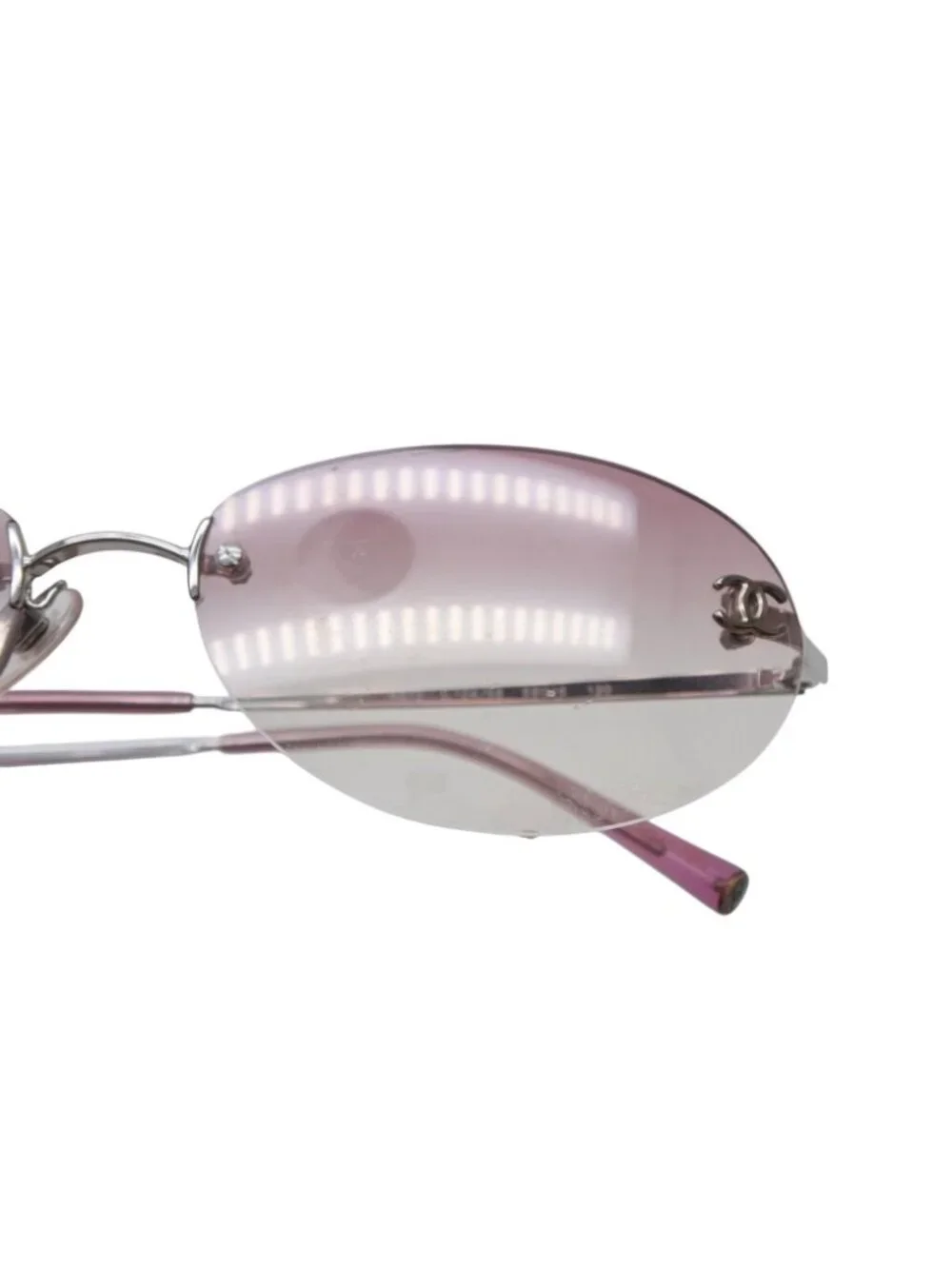 Chanel CC Logo Sunglasses Pink Acetate Eyewear